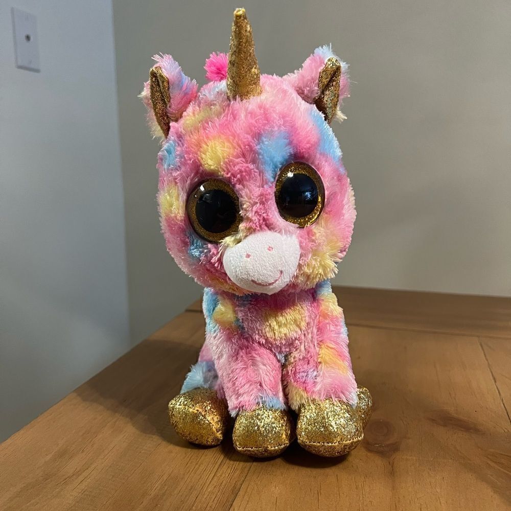 Ty Beanie Boos Fantasia -โMulticolorโUnicornโregโ8.5โ